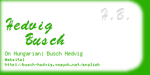 hedvig busch business card